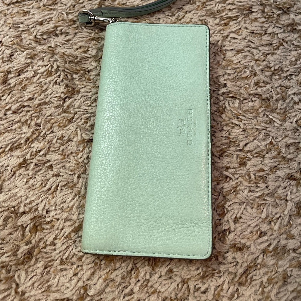Mint Green Leather Wallet